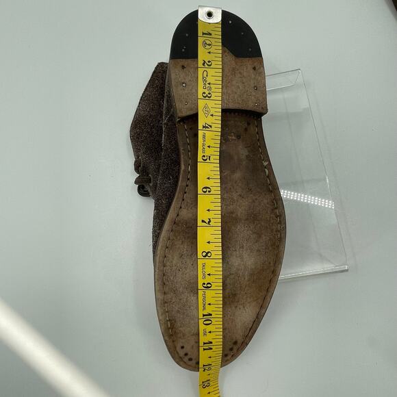 John Varvatos Men's Suede Chukka Boots, Brown/Gray Distressed, Sz. 10M398 - Picture 12 of 15